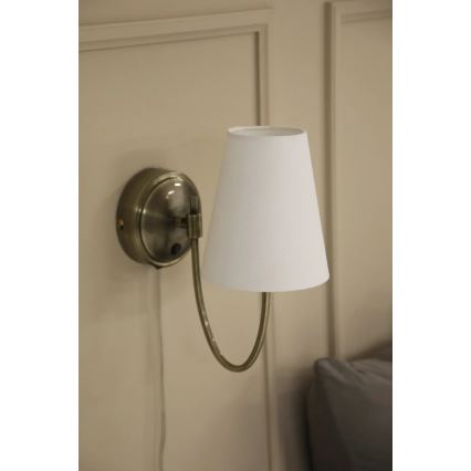 Markslöjd 108908 - Aplique de parede AMAR 1xE14/40W/230V branco/latão