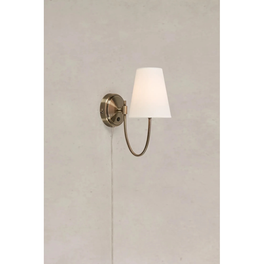 Markslöjd 108908 - Aplique de parede AMAR 1xE14/40W/230V branco/latão
