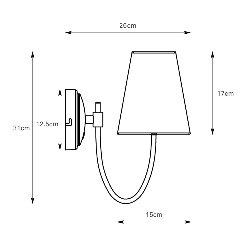 Markslöjd 108908 - Aplique de parede AMAR 1xE14/40W/230V branco/latão