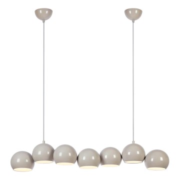 Markslöjd 108914 - Lustre suspenso por cabo CUPOLO 7xE14/40W/230V cinzento