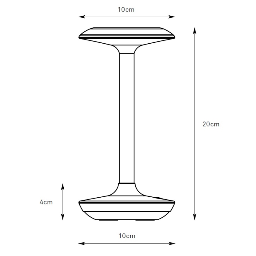 Markslöjd 108918 - Candeeiro de mesa LED para exterior regulável PETIT LED/2W/1800 mAh 2200/2700/3000K IP44 preto