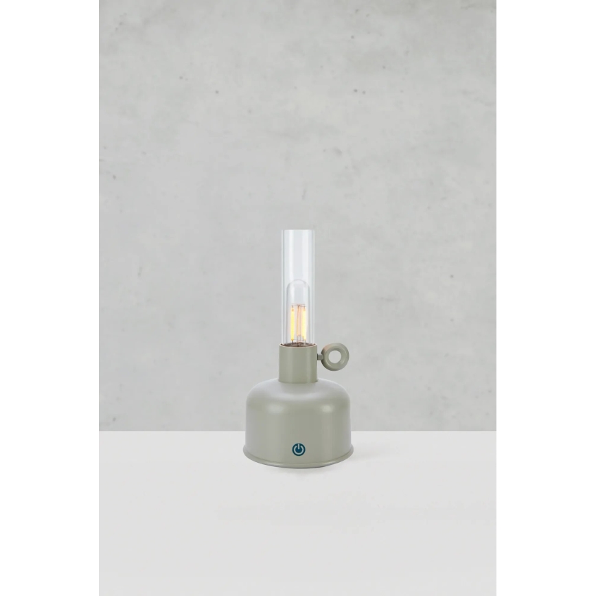 Markslöjd 108921 - Candeeiro de mesa LED para exterior regulável ASTRID LED/2W/1200 mAh IP44 cinzento