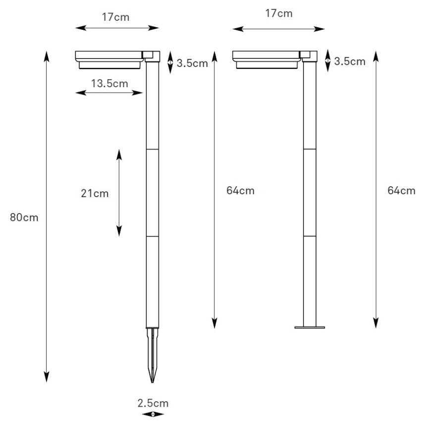 Markslöjd 108953 - Lâmpada solar LED regulável FRAME LED/2W/3,7V 4000 mAh IP44 preta