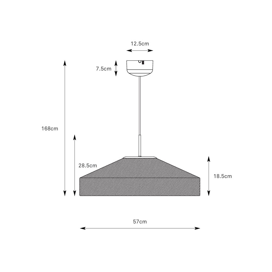 Markslöjd 108955 - Lustre ALIA com cabo 1xE27/60W/230V Ø 57 cm creme/preto