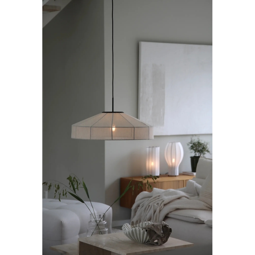 Markslöjd 108955 - Pendente em cabo ALIA 1xE27/60W/230V linho/preto
