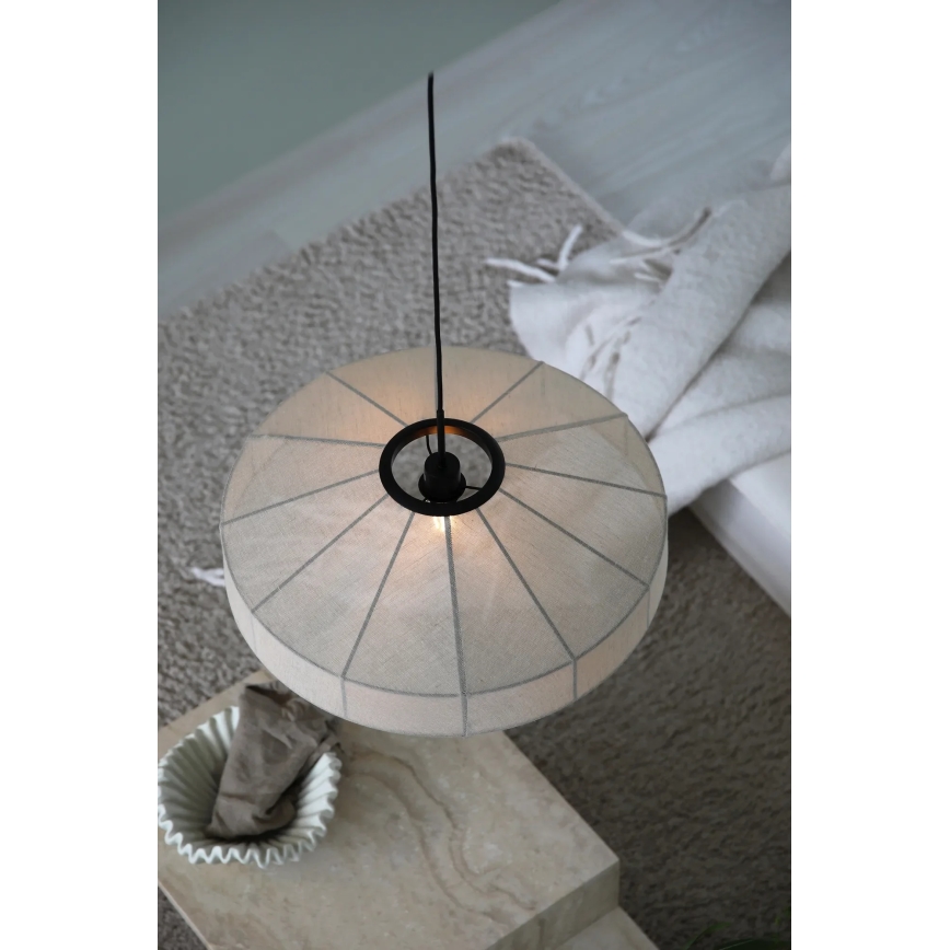 Markslöjd 108955 - Pendente em cabo ALIA 1xE27/60W/230V linho/preto