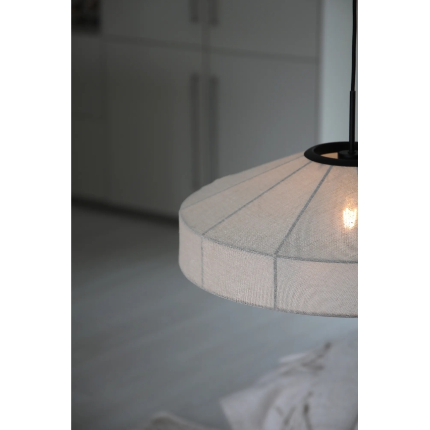 Markslöjd 108955 - Pendente em cabo ALIA 1xE27/60W/230V linho/preto