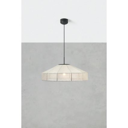 Markslöjd 108955 - Pendente em cabo ALIA 1xE27/60W/230V linho/preto