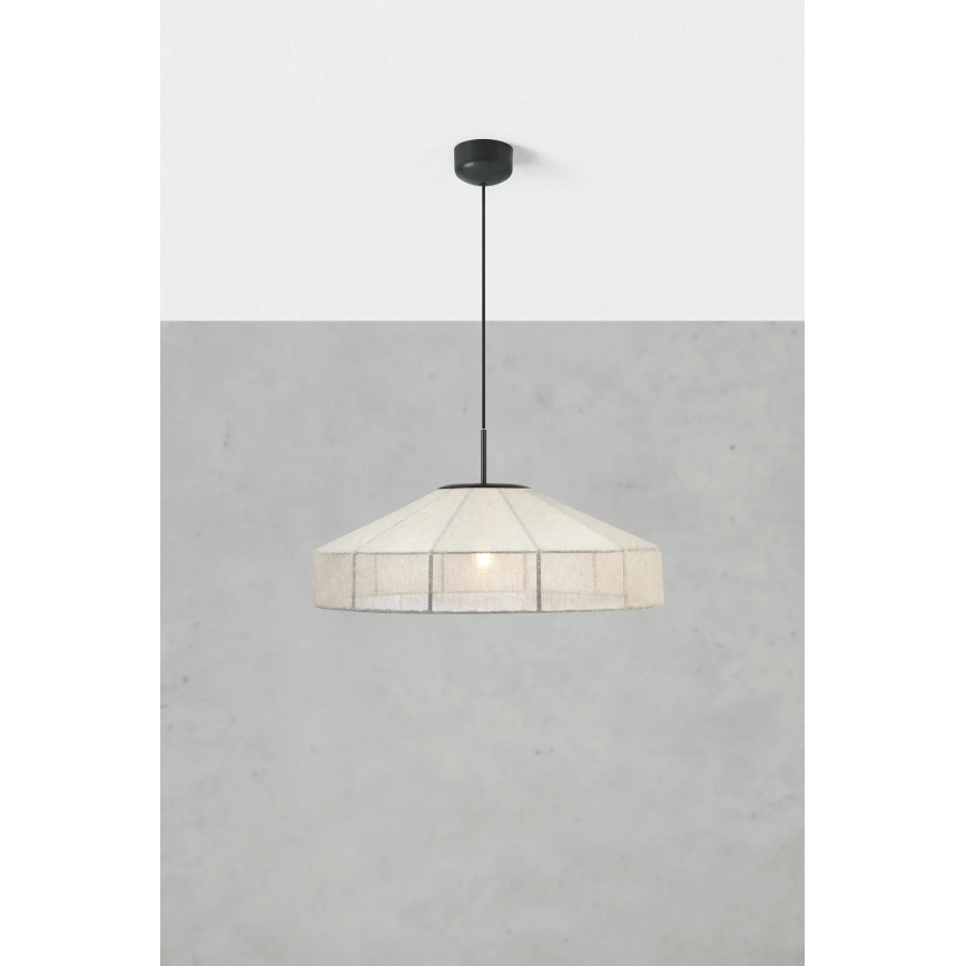 Markslöjd 108955 - Pendente em cabo ALIA 1xE27/60W/230V linho/preto