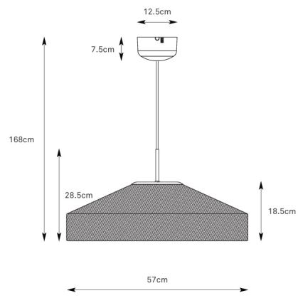 Markslöjd 108955 - Pendente em cabo ALIA 1xE27/60W/230V linho/preto