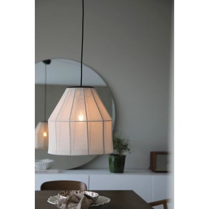 Markslöjd 108956 - Candeeiro suspenso com cabo AIKO 1xE27/60W/230V Ø 37 cm creme/preto