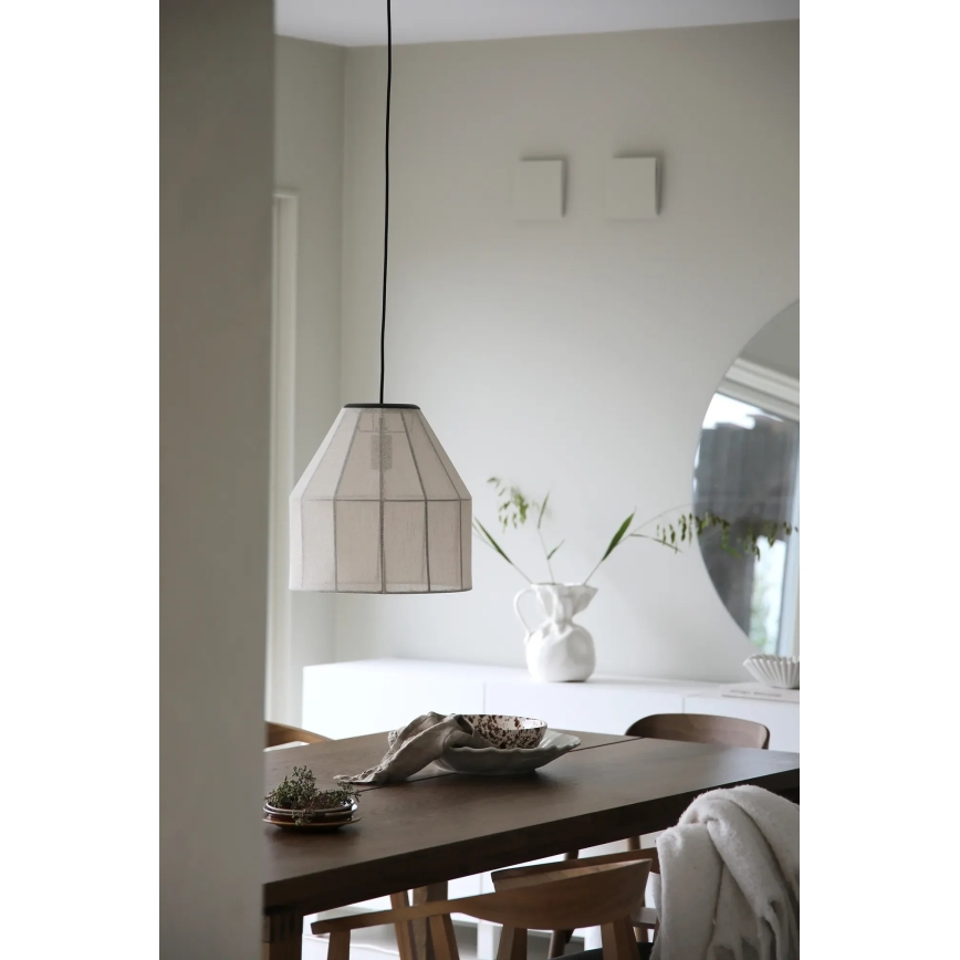 Markslöjd 108956 - Candeeiro suspenso com cabo AIKO 1xE27/60W/230V Ø 37 cm creme/preto