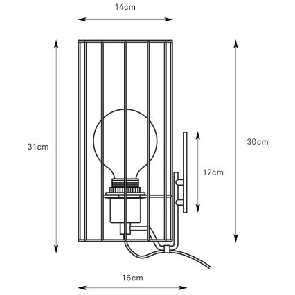 Markslöjd 108960 - Aplique de parede HIKARI 1xE27/60W/230V branco/preto