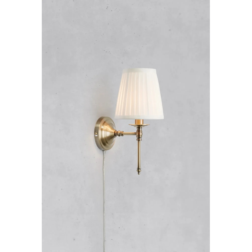 Markslöjd 108968 - Aplique de parede MANOR 1xE14/40W/230V branco/latão
