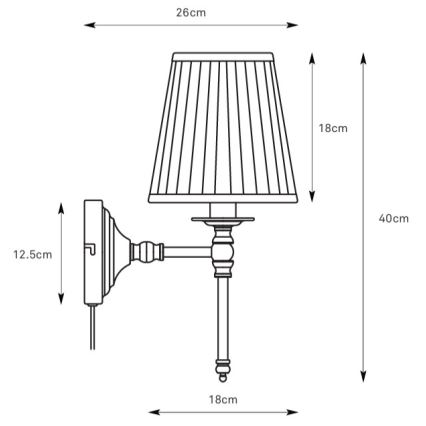 Markslöjd 108968 - Aplique de parede MANOR 1xE14/40W/230V branco/latão