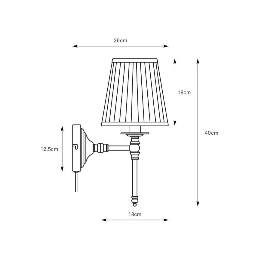 Markslöjd 108968 - Aplique de parede MANOR 1xE14/40W/230V branco/latão