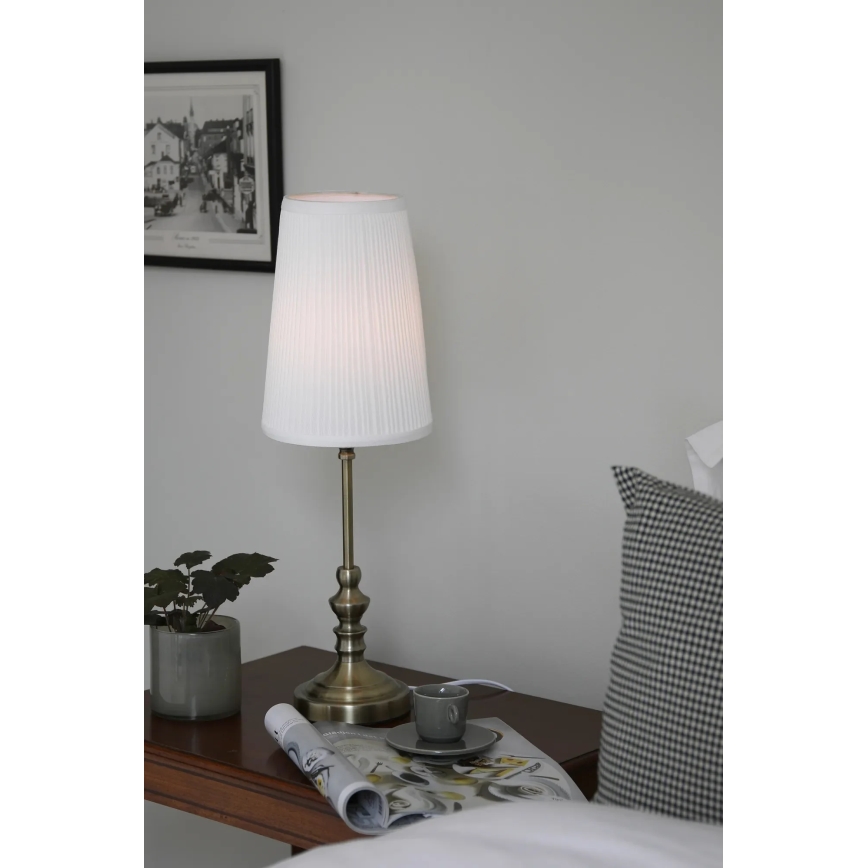 Markslöjd 108969 - Candeeiro de mesa NOBLE 1xE14/40W/230V 56 cm branco/latão