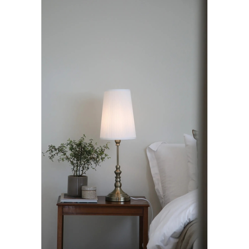 Markslöjd 108970 - Candeeiro de mesa NOBLE 1xE14/40W/230V 66 cm branco/latão