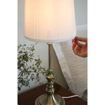 Markslöjd 108970 - Candeeiro de mesa NOBLE 1xE14/40W/230V 66 cm branco/latão
