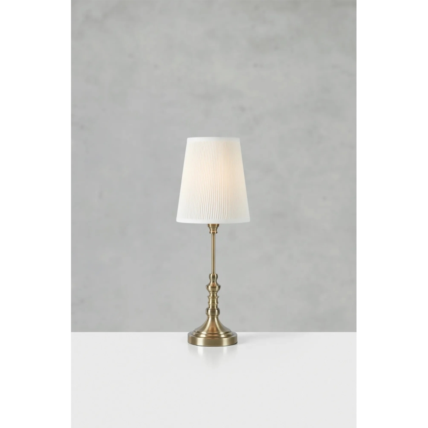 Markslöjd 108970 - Candeeiro de mesa NOBLE 1xE14/40W/230V 66 cm branco/latão