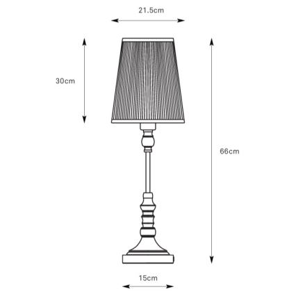 Markslöjd 108970 - Candeeiro de mesa NOBLE 1xE14/40W/230V 66 cm branco/latão