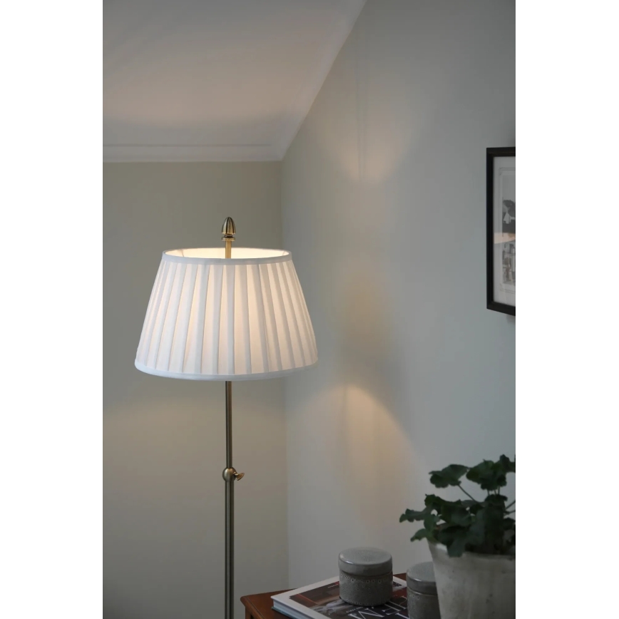 Markslöjd 108972 - Candeeiro de pé OXFORD 1xE14/40W/230V branco/latão
