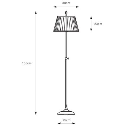 Markslöjd 108972 - Candeeiro de pé OXFORD 1xE14/40W/230V branco/latão