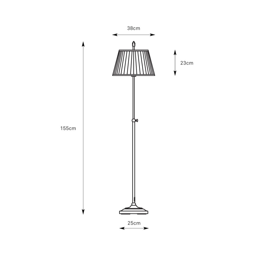Markslöjd 108972 - Candeeiro de pé OXFORD 1xE14/40W/230V branco/latão