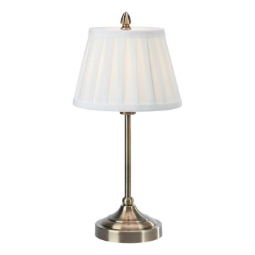 Markslöjd 108973 - Candeeiro de mesa OXFORD 1xE14/40W/230V branco/latão