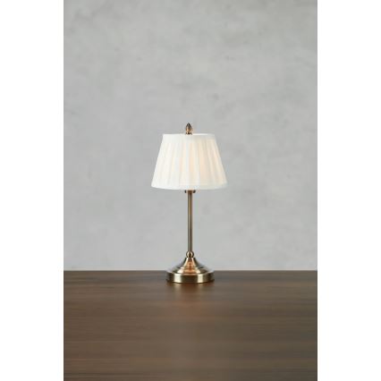Markslöjd 108973 - Candeeiro de mesa OXFORD 1xE14/40W/230V branco/latão