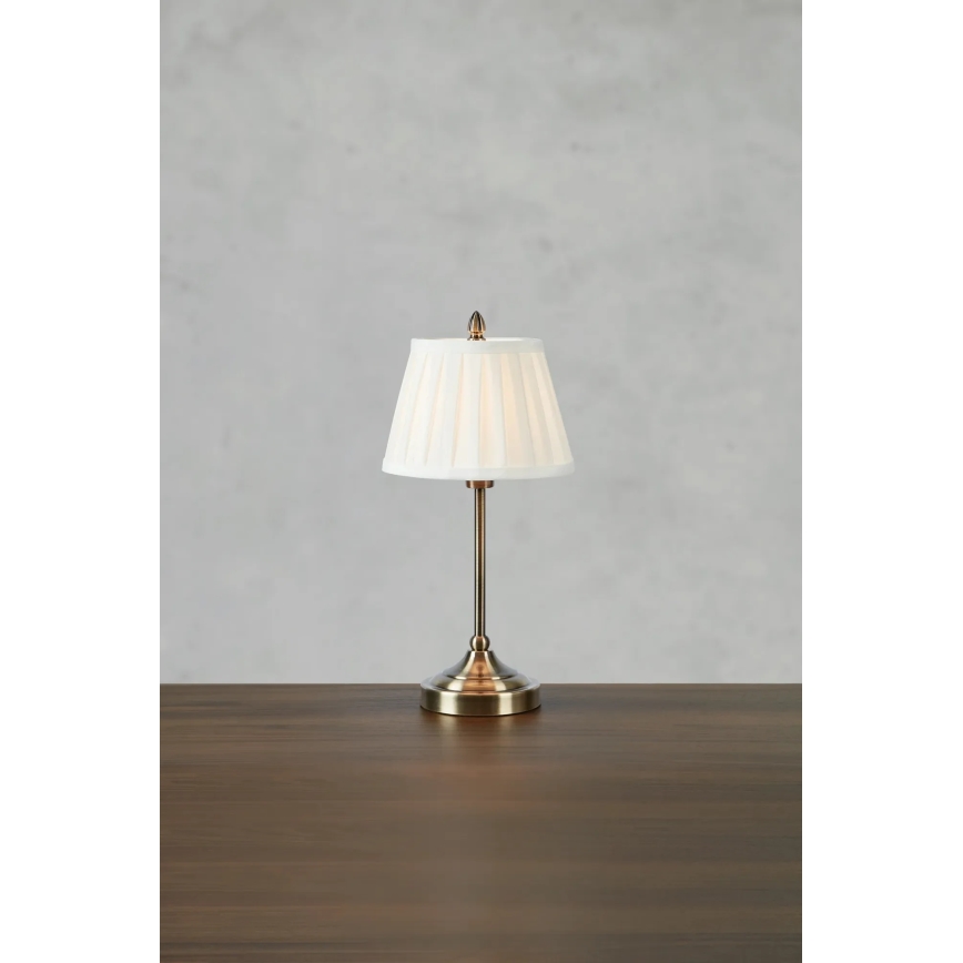 Markslöjd 108973 - Candeeiro de mesa OXFORD 1xE14/40W/230V branco/latão