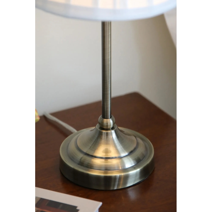 Markslöjd 108973 - Candeeiro de mesa OXFORD 1xE14/40W/230V branco/latão