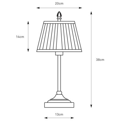 Markslöjd 108973 - Candeeiro de mesa OXFORD 1xE14/40W/230V branco/latão
