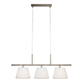 Markslöjd 108975 - Pendente em cabo OXFORD 3xE14/40W/230V latão/branco