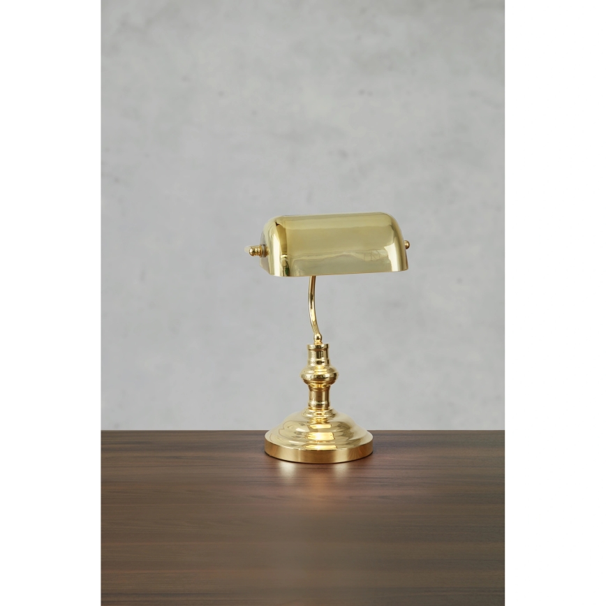 Markslöjd 108977 - Candeeiro de mesa BANKERS 1xE14/40W/230V dourado