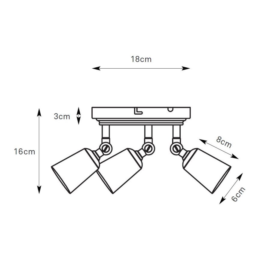 Markslöjd 108980 - Candeeiro de focos TINY 3xGU10/7W/230V em latão