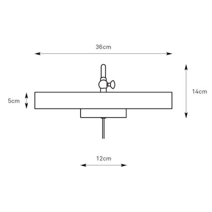 Markslöjd 108982 - Luminária para quadros CIGLIA 2xE14/40W/230V latão