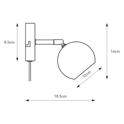 Markslöjd 108984 - Aplique de parede com foco orientável POP 1xGU10/7W/230V castanho