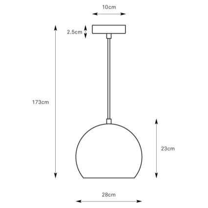 Markslöjd 108986 - Lustre suspenso POP com cabo 1xE27/40W/230V Ø 28 cm cinzento