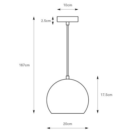 Markslöjd 108990 - Lustre pendente POP em cabo, 1xGU10/7W/230V, diâmetro 20 cm, castanho