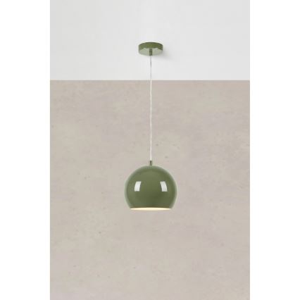 Markslöjd 108991 - Pendente em cabo POP 1xGU10/7W/230V Ø 20 cm verde