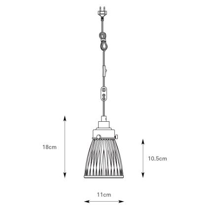 Markslöjd 109009 - Lustre suspenso por cabo BELLIS 1xE14/40W/230V cromo mate
