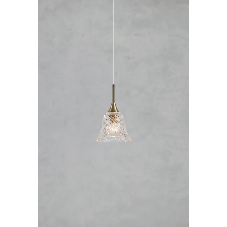 Markslöjd 109011 - Lustre suspenso com cabo LUNA 1xE14/40W/230V, latão