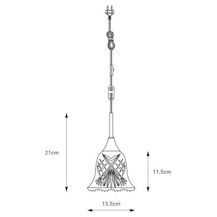 Markslöjd 109012 - Lustre suspenso por cabo LUNA 1xE14/40W/230V cromado mate