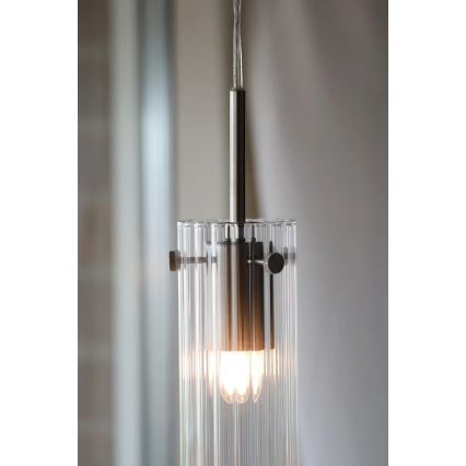Markslöjd 109013 - Lustre suspenso por cabo TIBIA 1xE14/40W/230V transparente/latão
