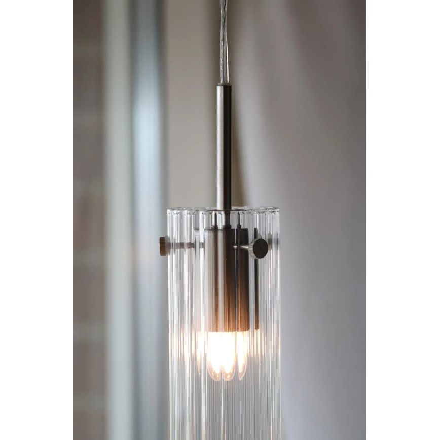 Markslöjd 109013 - Lustre suspenso por cabo TIBIA 1xE14/40W/230V transparente/latão