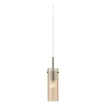 Markslöjd 109015 - Lustre suspenso em cabo TIBIA 1xE14/40W/230V bege fumado/latão