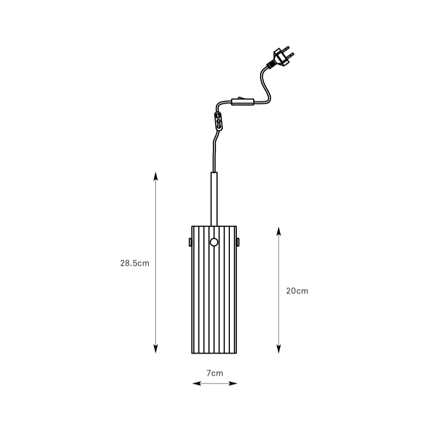 Markslöjd 109015 - Lustre suspenso em cabo TIBIA 1xE14/40W/230V bege fumado/latão
