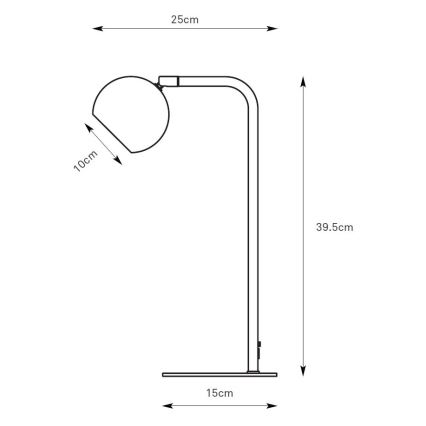 Markslöjd 109032 - Candeeiro de mesa POP 1xGU10/7W/230V cinzento