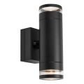 Markslöjd 109104 - Aplique de parede exterior LUNO LED compatível com dimmer 2xLED/4,9W/230V IP65 preto
